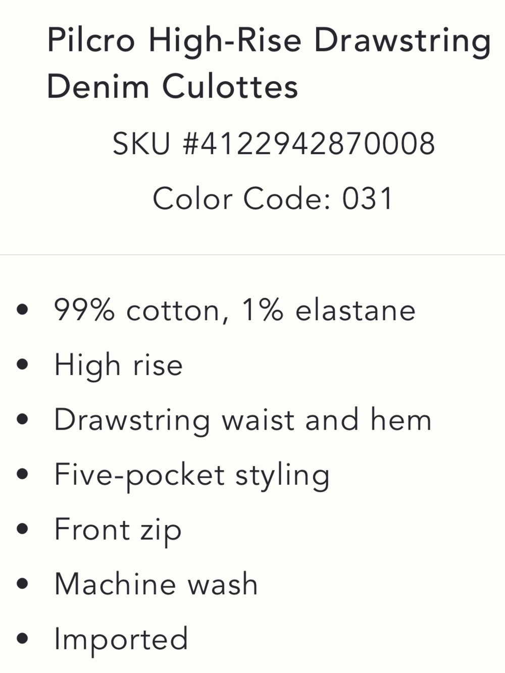 PILCRO➕NWT Drawstring Denim Long Shorts - Picture 9 of 10